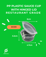 Load image into Gallery viewer, Plastic Sauce Cup with Hinged Lid | 50pcs