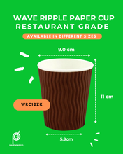 Load image into Gallery viewer, Wave Ripple Paper Cup – Restaurant Grade | 25pcs
