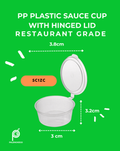 Load image into Gallery viewer, Plastic Sauce Cup with Hinged Lid | 50pcs
