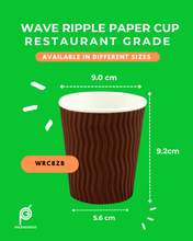 Load image into Gallery viewer, Wave Ripple Paper Cup – Restaurant Grade | 25pcs
